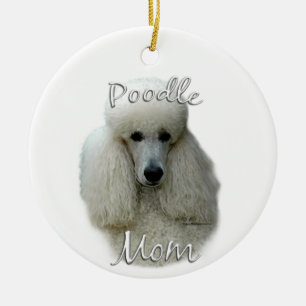 Décoration En Céramique Poodle (wht) Maman 2