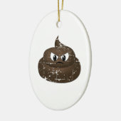 Décoration En Céramique Poop de dessin en colère (Gauche)