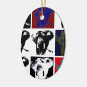 Décoration En Céramique Pop Art Elephants (Gauche)