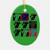 Décoration En Céramique Pop Art Elephants (Dos)