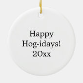 Décoration En Céramique Porcs et cochons mignons en Fleurs (Dos)