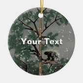 Décoration En Céramique Porcupine Dans Un Pin (Devant)