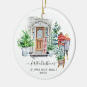 Décoration En Céramique Porte aquarelle | Premier Noël nouvelle maison (Gauche)