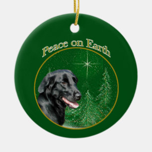 Décoration En Céramique Porte - clé de paix Retriever à revêtement plat