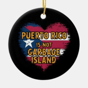 Décoration En Céramique Porto Rico n'est pas une poubelle