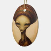 Décoration En Céramique Portrait Alien antique (Gauche)