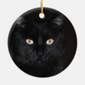 Décoration En Céramique Portrait de chat noir (Dos)