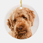 Décoration En Céramique Portrait de Goldendoodle Studio (Dos)
