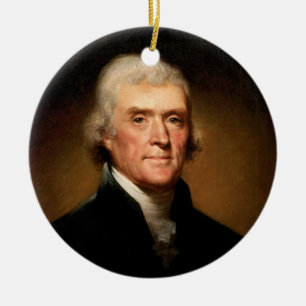 Décoration En Céramique Portrait de Thomas Jefferson par Rembrandt Peale
