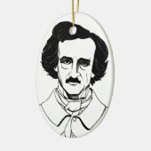Décoration En Céramique Portrait d'Edgar Allan Poe (Gauche)