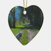 Décoration En Céramique Portrait d'un récupérateur d'or assis (Gauche)