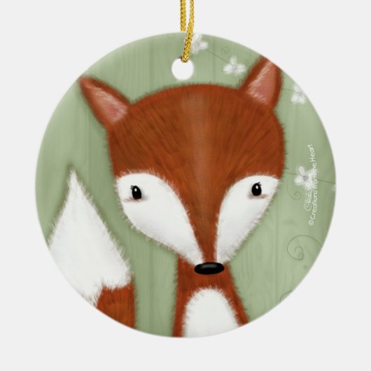 Décoration En Céramique Portrait Fox (Devant)