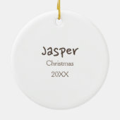 Décoration En Céramique Portrait Golden Retriever personnalisé (Dos)