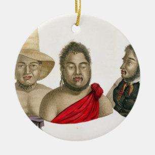 Décoration En Céramique Portraits des chefs des îles de sandwich, de