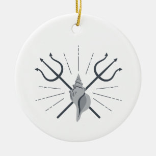 Décoration En Céramique Poseidon Trident