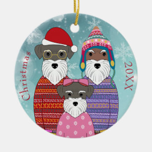 Décoration En Céramique Poster de la famille de Noël pour les chercheurs