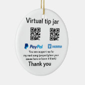 Décoration En Céramique Pot virtuel de pourboires code QR donation d'argen (Droite)