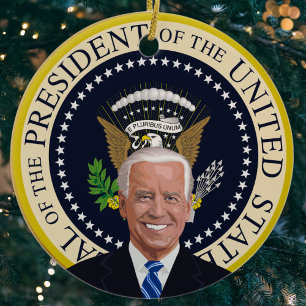 Décoration En Céramique potus joe biden phoque présidentiel arbre de noë
