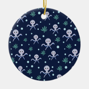 Décoration En Céramique Poulpe sous le motif enfants de la mer