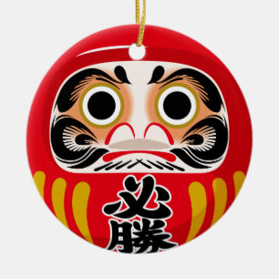 Décoration En Céramique Poupée Daruma (charme traditionnel japonais de bon