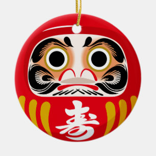 Décoration En Céramique Poupée Daruma (charme traditionnel japonais de cha