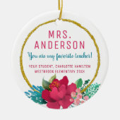 Décoration En Céramique Pour elle Mon Enseignant préféré Cadeau de Noël (Devant)