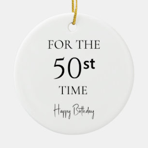 Décoration En Céramique Pour la 50e fois Joyeux Anniversaire