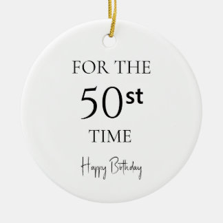 Décoration En Céramique Pour la 50e fois Joyeux Anniversaire