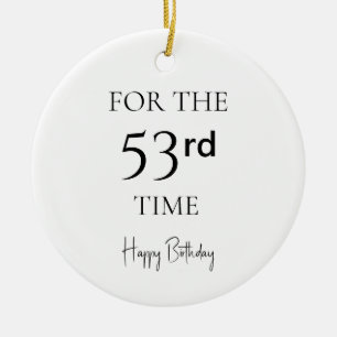 Décoration En Céramique Pour la 53e fois Joyeux Anniversaire