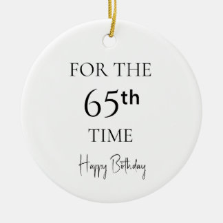 Décoration En Céramique Pour la 65e fois Joyeux Anniversaire