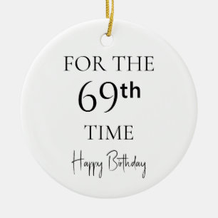Décoration En Céramique Pour la 69e fois Joyeux Anniversaire