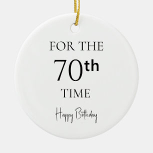 Décoration En Céramique Pour la 70e fois Joyeux Anniversaire