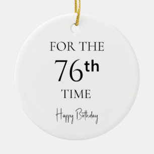 Décoration En Céramique Pour la 76e fois Joyeux Anniversaire