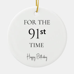 Décoration En Céramique Pour la 91e fois Joyeux Anniversaire
