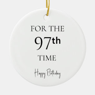 Décoration En Céramique Pour la 97ème fois Joyeux Anniversaire