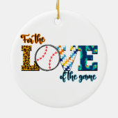 Décoration En Céramique Pour L'Amour Du Jeu Baseball Maman Leopard (Dos)