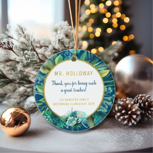 Décoration En Céramique Pour Lui Mon Enseignant Favori Cadeau de Noël
