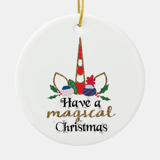 Décoration En Céramique Pour Noël Magique De Ma Petite-Fille (Devant)