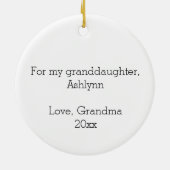 Décoration En Céramique Pour Noël Magique De Ma Petite-Fille (Dos)