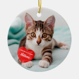 Décoration En Céramique Pour toujours dans mon coeur - Personnalisé Cat Pe