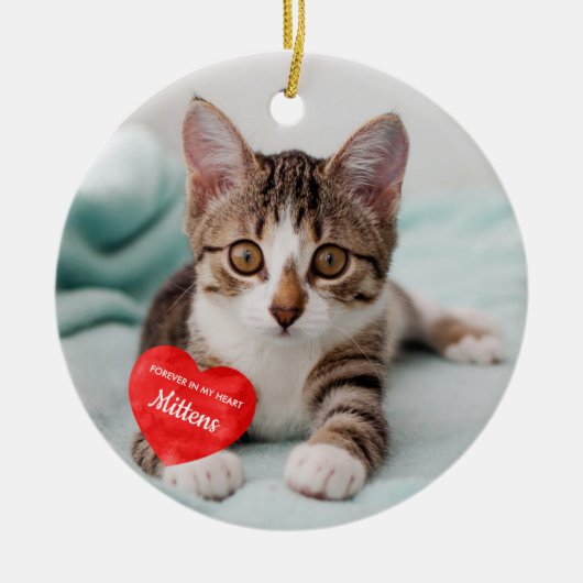Décoration En Céramique Pour toujours dans mon coeur - Personnalisé Cat Pe (Devant)