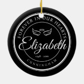 Décoration En Céramique Pour toujours dans nos coeurs Funérailles Mémorial (Dos)