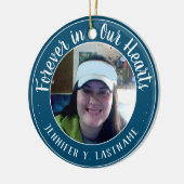 Décoration En Céramique Pour toujours dans nos coeurs un souvenir photo (Gauche)