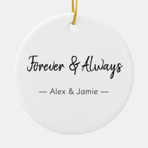 Décoration En Céramique Pour toujours et à jamais - Citation d'amour roman