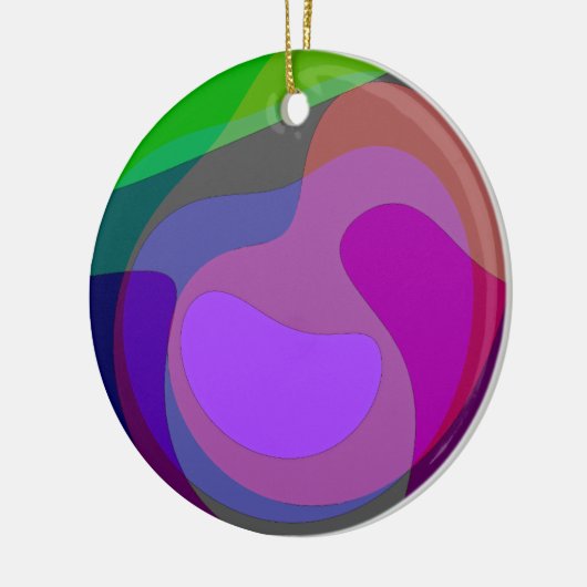 Décoration En Céramique Pourpre Et Vert 403 (Gauche)