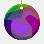 Décoration En Céramique Pourpre Et Vert 403 (Dos)