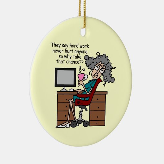 Décoration En Céramique Pourquoi humour de dur labeur d'occasion (Droite)