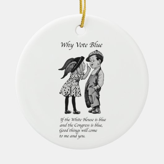 Décoration En Céramique Pourquoi voter Totally Blue en 2028 (Devant)