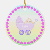 Décoration En Céramique Poussette bébé (Devant)