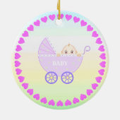Décoration En Céramique Poussette pour bébé (Dos)